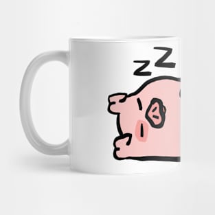 Cute Cartoon Piggy Fast Asleep Mug
